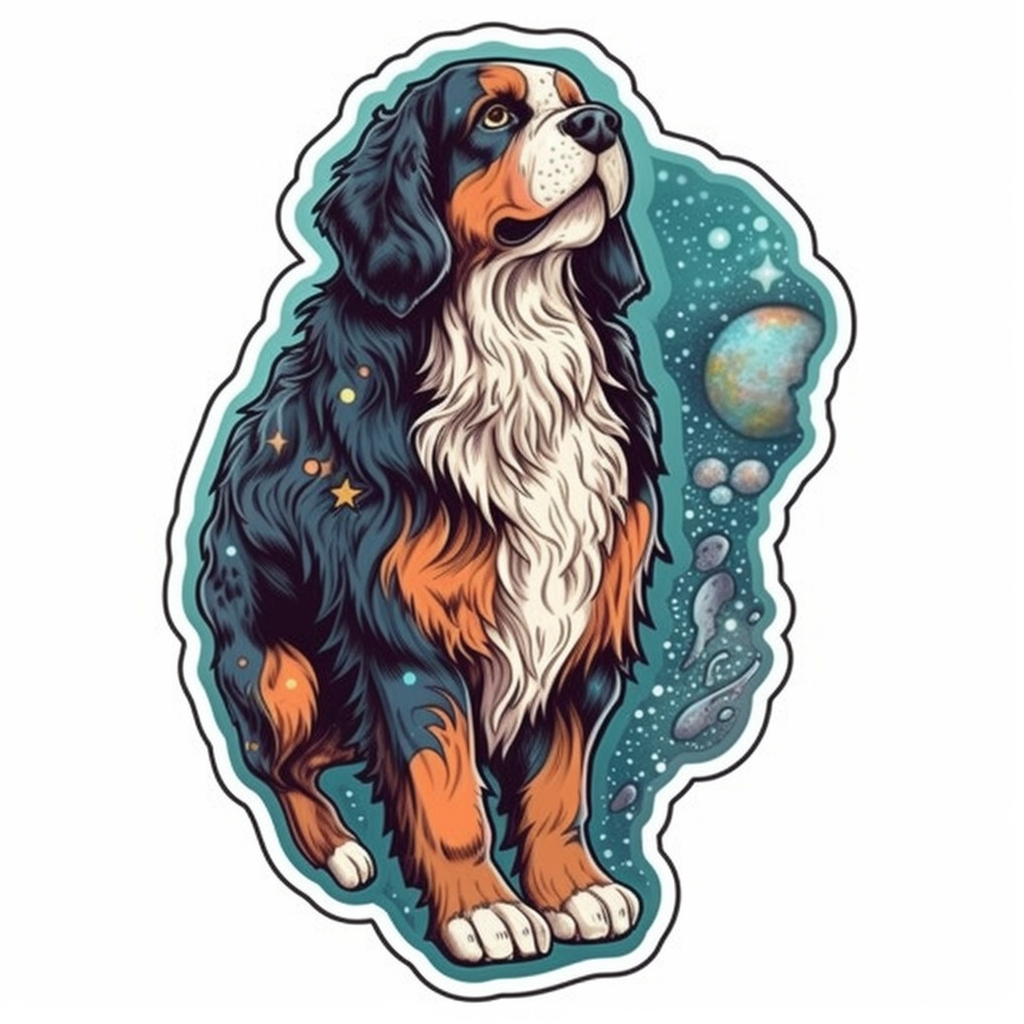 Bernese Mountain Dog Vinyl Decal Sticker for Car, Laptop, Tumbler and more # 007121