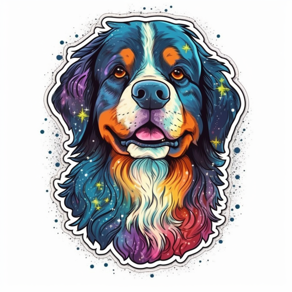 Bernese Mountain Dog Vinyl Decal Sticker for Car, Laptop, Tumbler and more # 007123