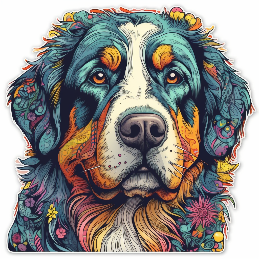 Bernese Mountain Dog Vinyl Decal Sticker for Car, Laptop, Tumbler and more # 007120