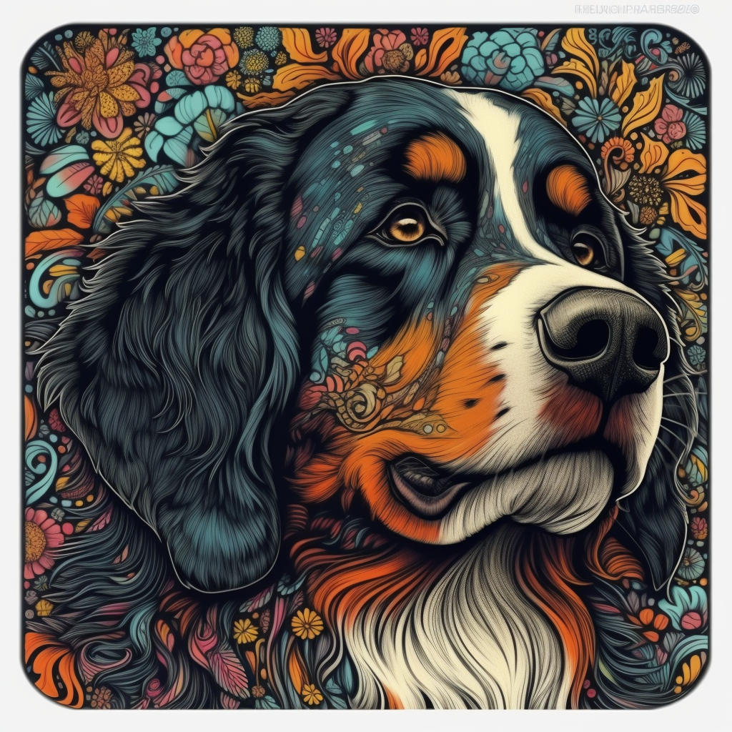Bernese Mountain Dog Vinyl Decal Sticker for Car, Laptop, Tumbler and more # 007115