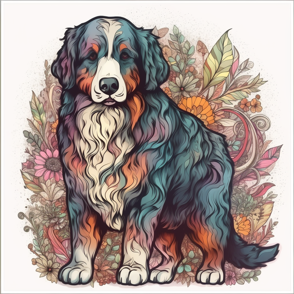 Bernese Mountain Dog Vinyl Decal Sticker for Car, Laptop, Tumbler and more # 007142