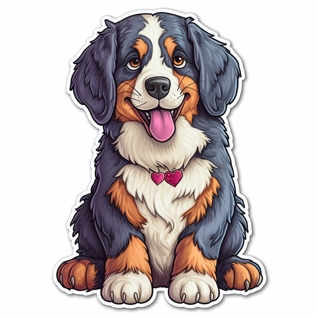 Bernese Mountain Dog Vinyl Decal Sticker for Car, Laptop, Tumbler and more # 007130