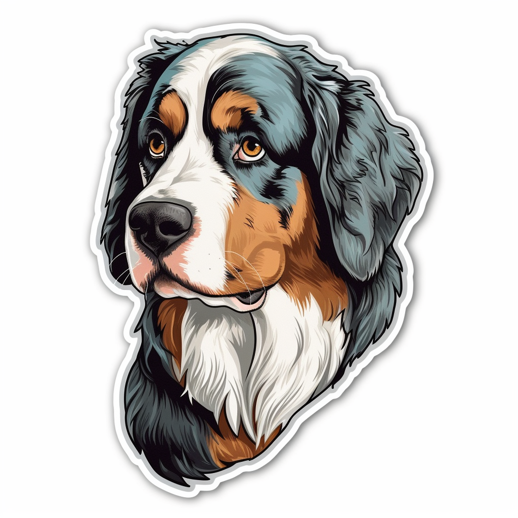 Bernese Mountain Dog Vinyl Decal Sticker for Car, Laptop, Tumbler and more # 007107