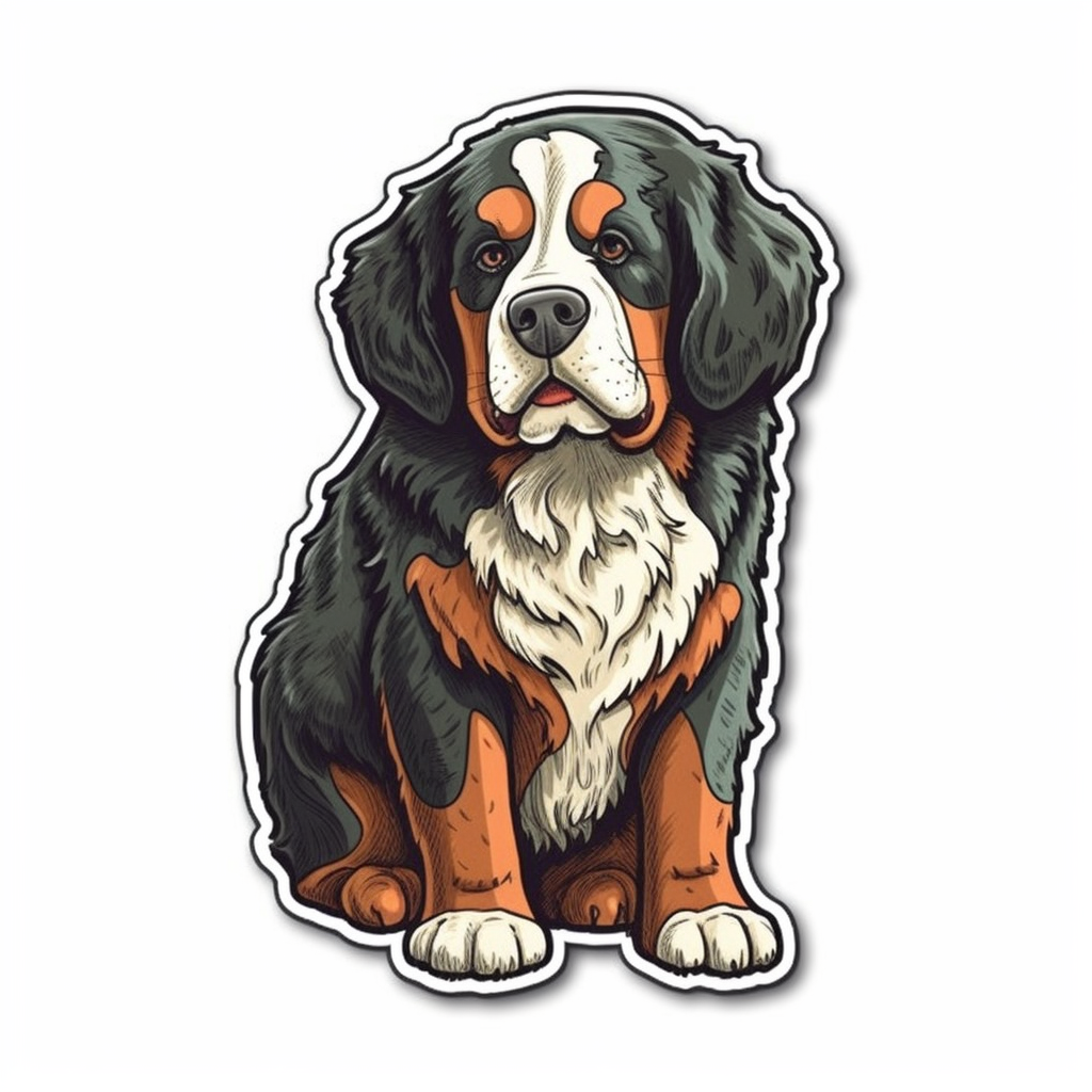 Bernese Mountain Dog Vinyl Decal Sticker for Car, Laptop, Tumbler and more # 007112