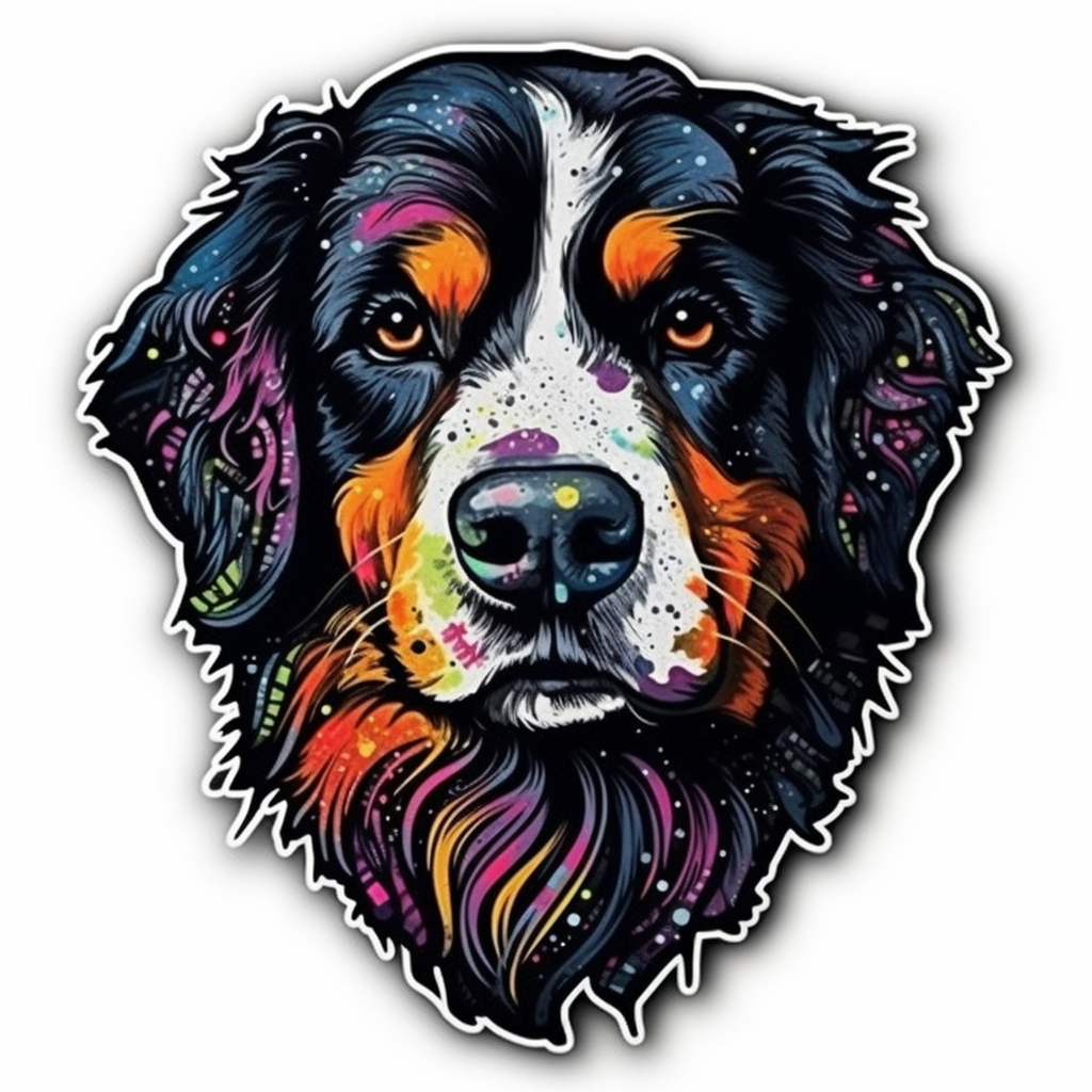 Bernese Mountain Dog Vinyl Decal Sticker for Car, Laptop, Tumbler and more # 007135
