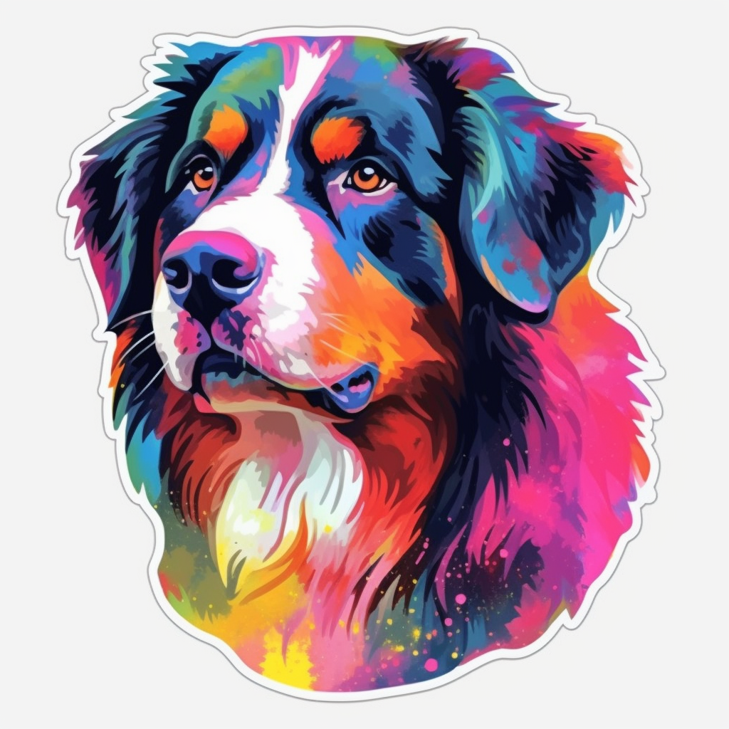 Bernese Mountain Dog Vinyl Decal Sticker for Car, Laptop, Tumbler and more # 007146