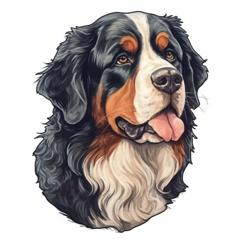 Bernese Mountain Dog Vinyl Decal Sticker for Car, Laptop, Tumbler and more # 007152