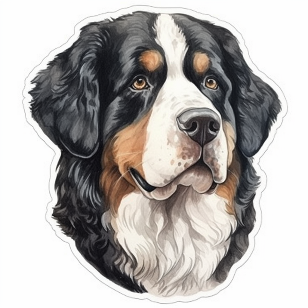 Bernese Mountain Dog Vinyl Decal Sticker for Car, Laptop, Tumbler and more # 007164