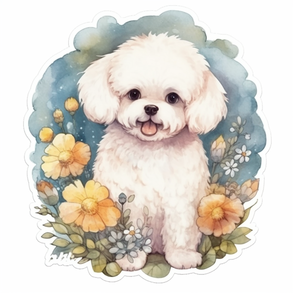 Bichon Frise Dog Vinyl Decal Sticker for Car, Laptop, Tumbler and more # 007379