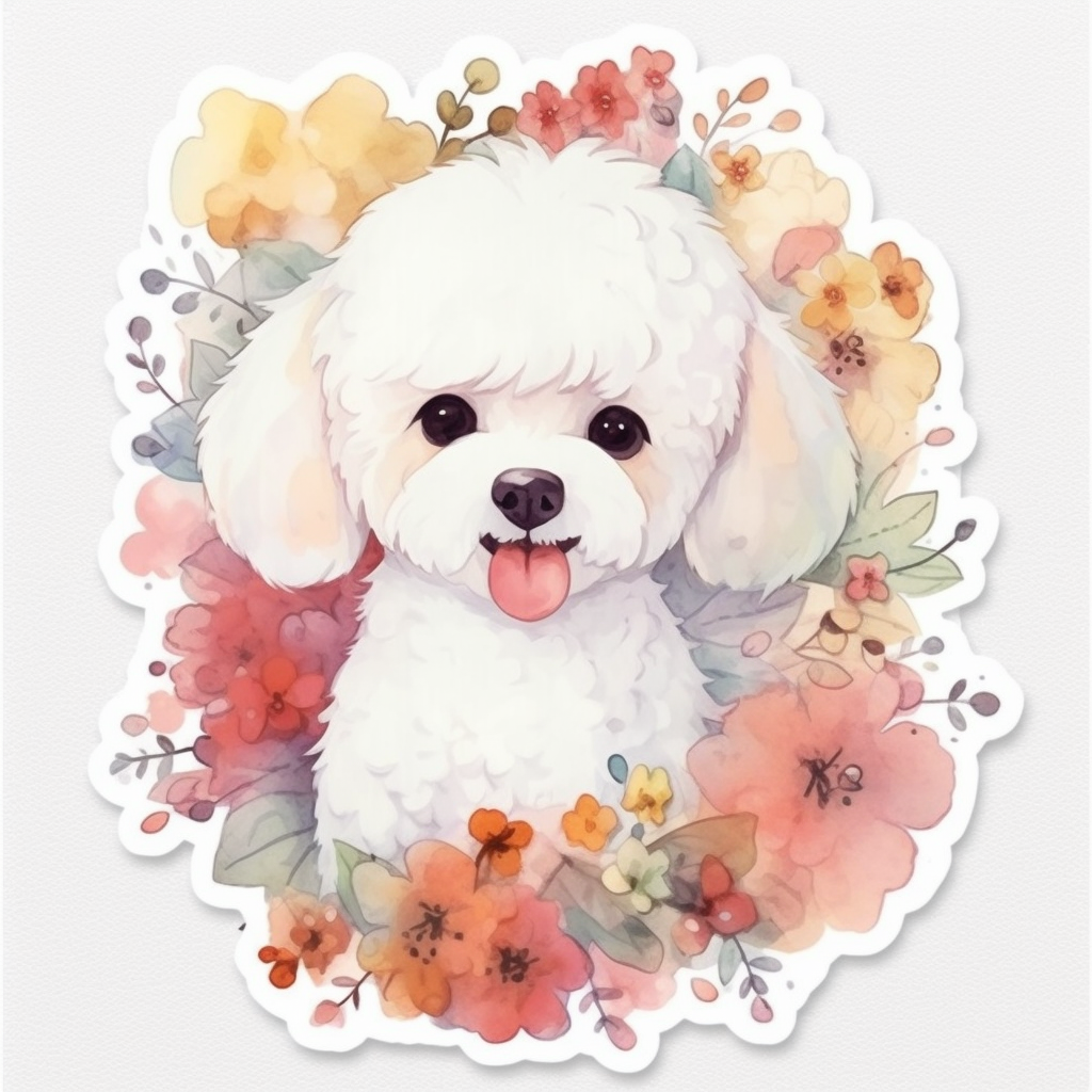 Bichon Frise Dog Vinyl Decal Sticker for Car, Laptop, Tumbler and more # 007383