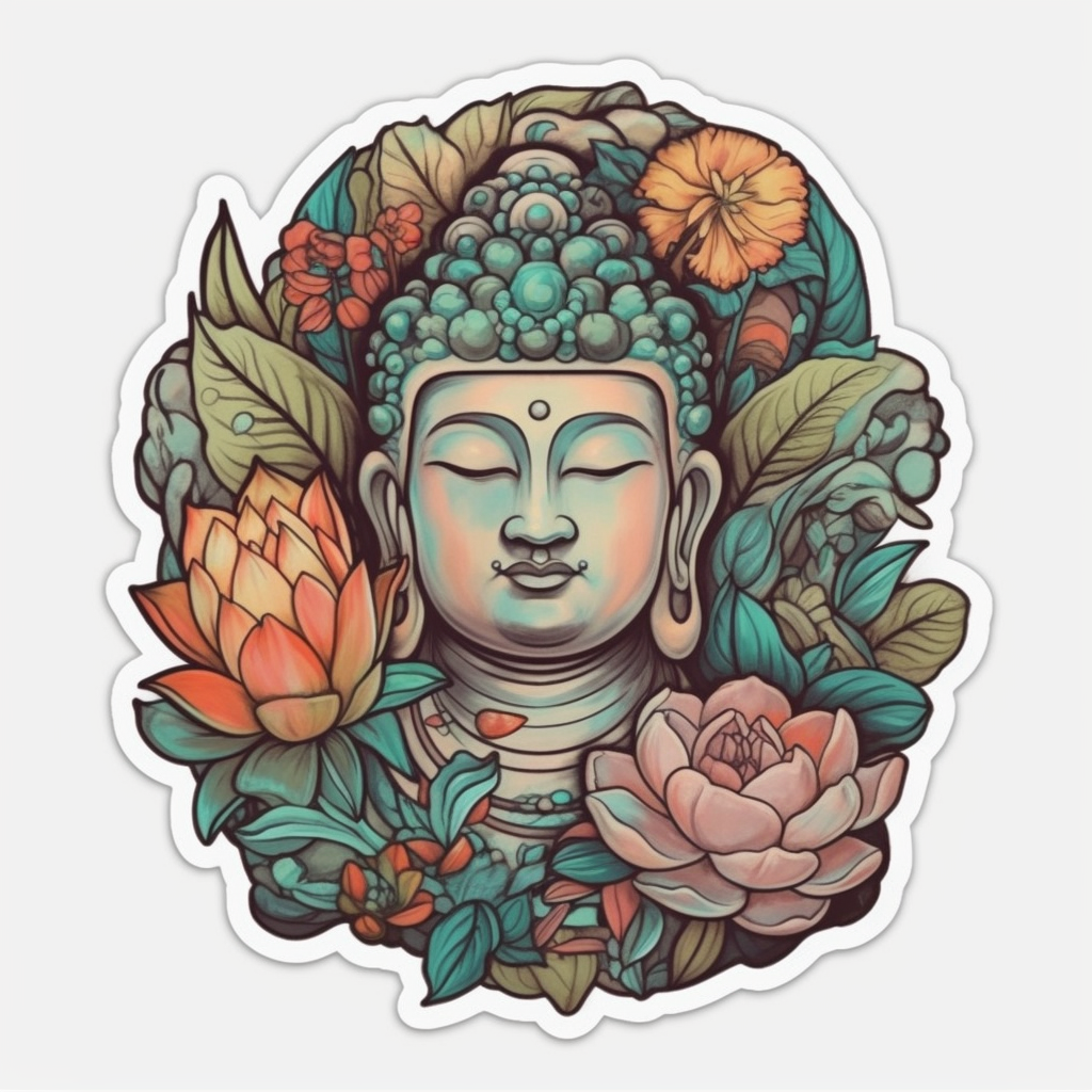 Buddha Vinyl Decal Sticker for Car, Laptop, Tumbler and more # 0010163