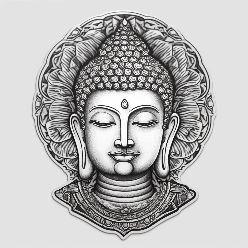 Buddha Vinyl Decal Sticker for Car, Laptop, Tumbler and more # 0010162