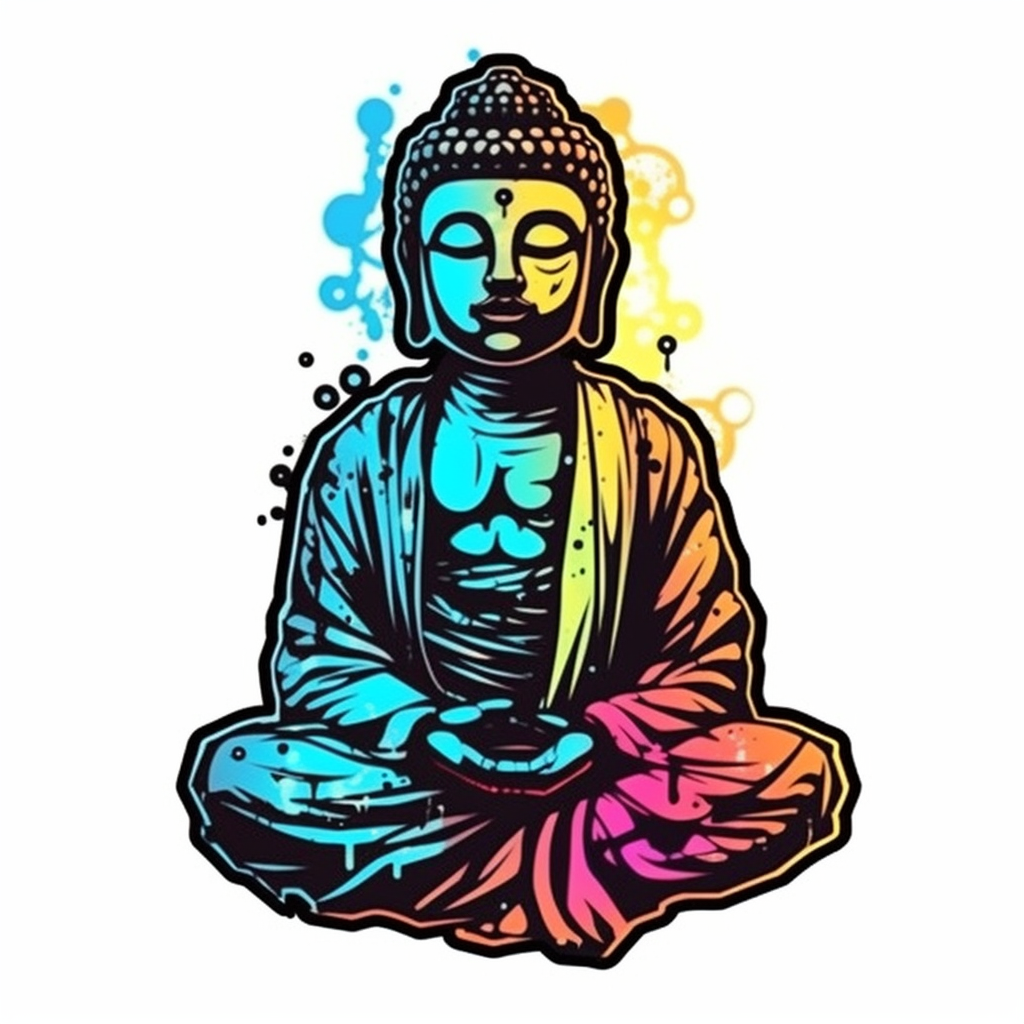 Buddha Vinyl Decal Sticker for Car, Laptop, Tumbler and more # 0010175