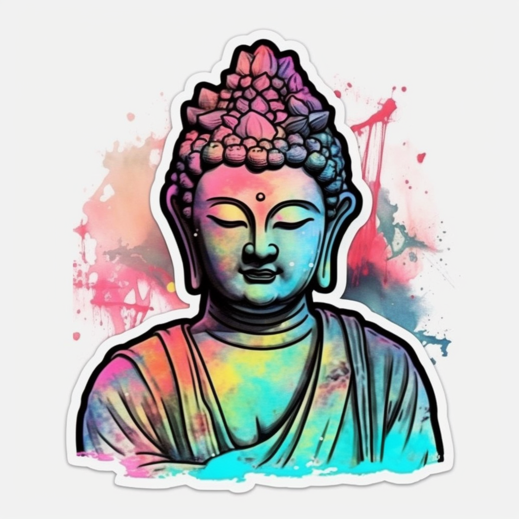 Buddha Vinyl Decal Sticker for Car, Laptop, Tumbler and more # 0010177