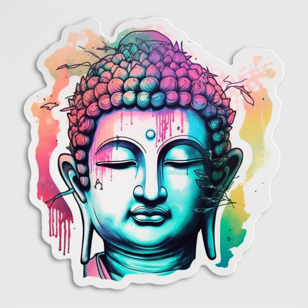Buddha Vinyl Decal Sticker for Car, Laptop, Tumbler and more # 0010184