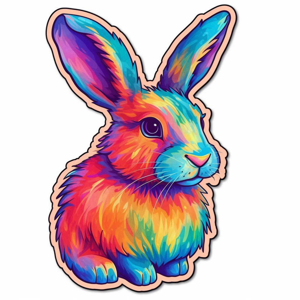 Cute and adorable Bunny Rabbit Vinyl Decal Sticker for Car, Laptop, Tumbler and more # 0010879