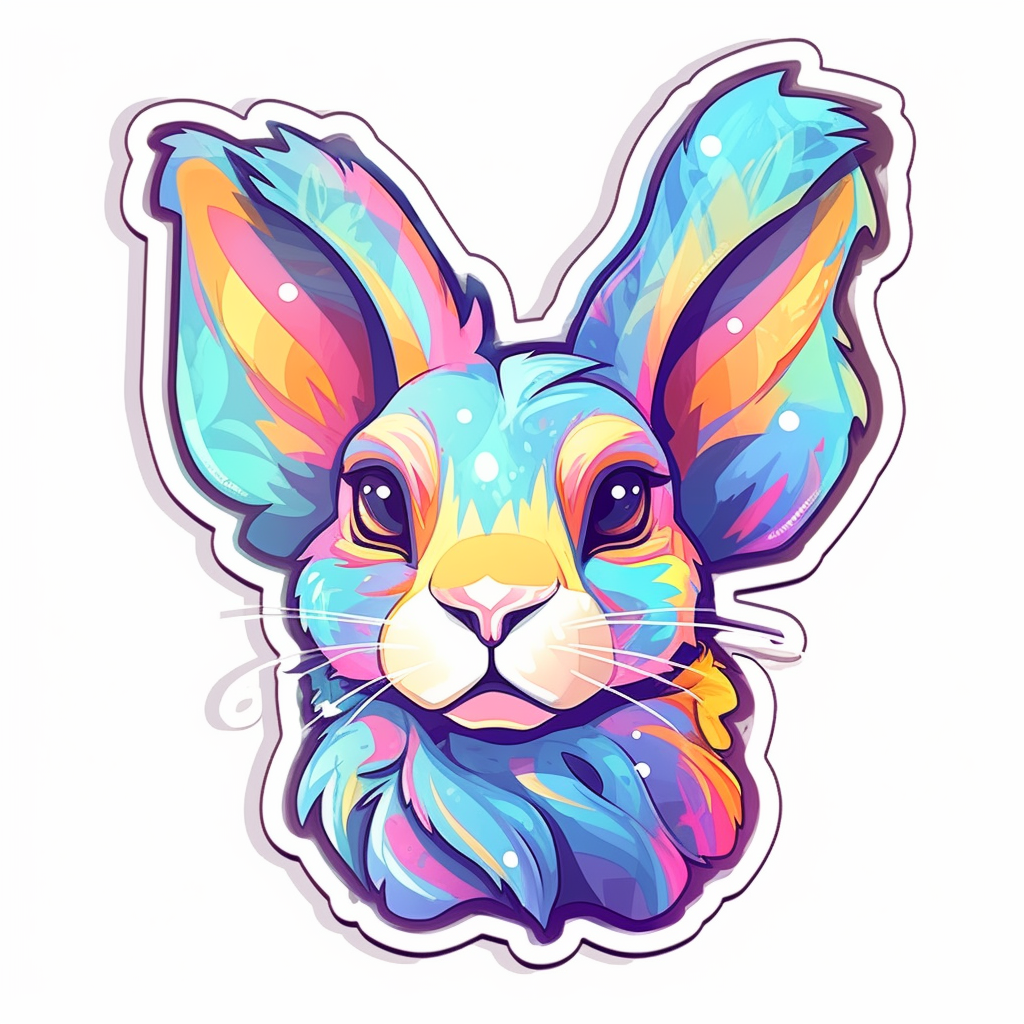 Cute and adorable Bunny Rabbit Vinyl Decal Sticker for Car, Laptop, Tumbler and more # 0010883