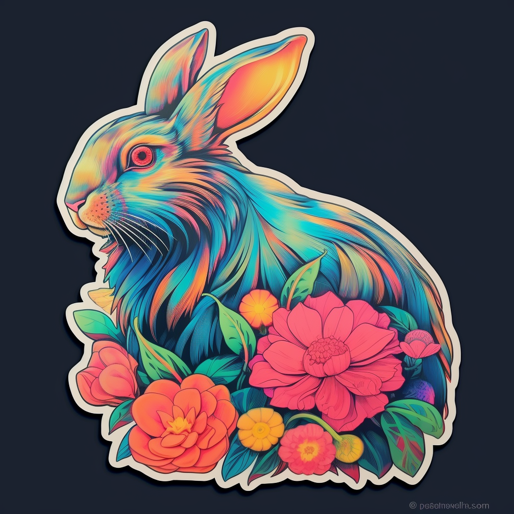 Cute and adorable Bunny Rabbit Vinyl Decal Sticker for Car, Laptop, Tumbler and more # 0010886