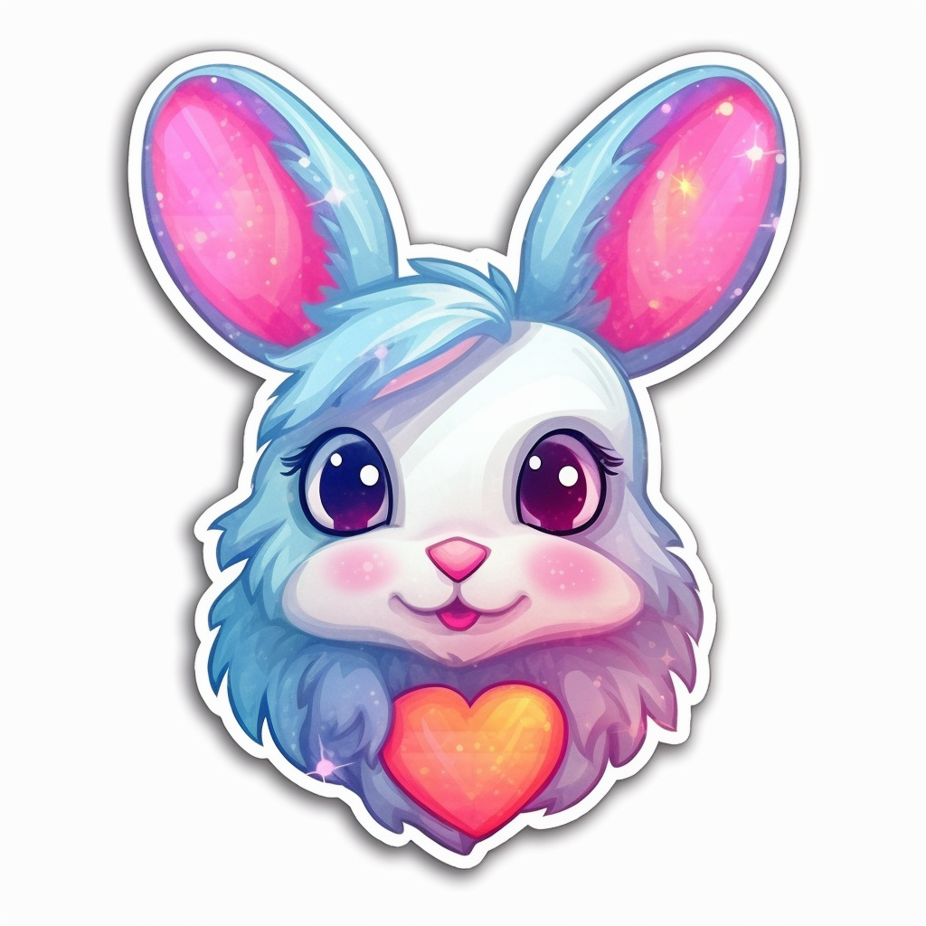 Cute and adorable Bunny Rabbit Vinyl Decal Sticker for Car, Laptop, Tumbler and more # 0010885