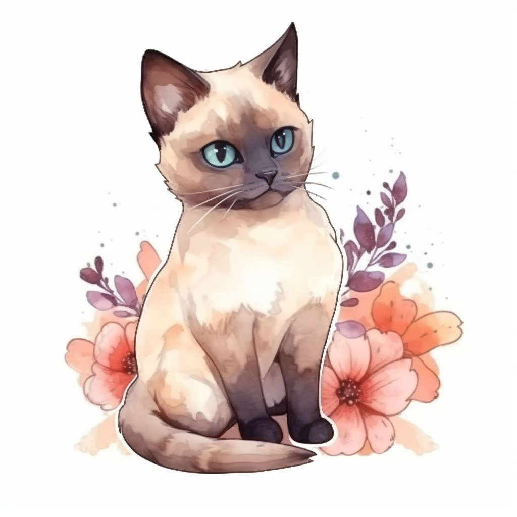 Burmese Cat Vinyl Decal Sticker for Car, Laptop, Tumbler and more # 008196