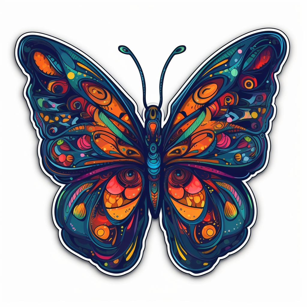 Butterfly Vinyl Decal Sticker for Car, Laptop, Tumbler and more # 005765