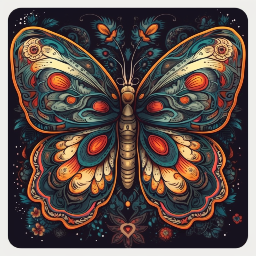 Butterfly Vinyl Decal Sticker for Car, Laptop, Tumbler and more # 005904