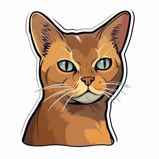 Abyssinian Cat Vinyl Decal Sticker for Car, Laptop, Tumbler and more # 002456