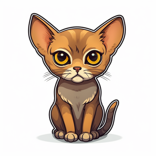 Abyssinian Cat Vinyl Decal Sticker for Car, Laptop, Tumbler and more # 002335