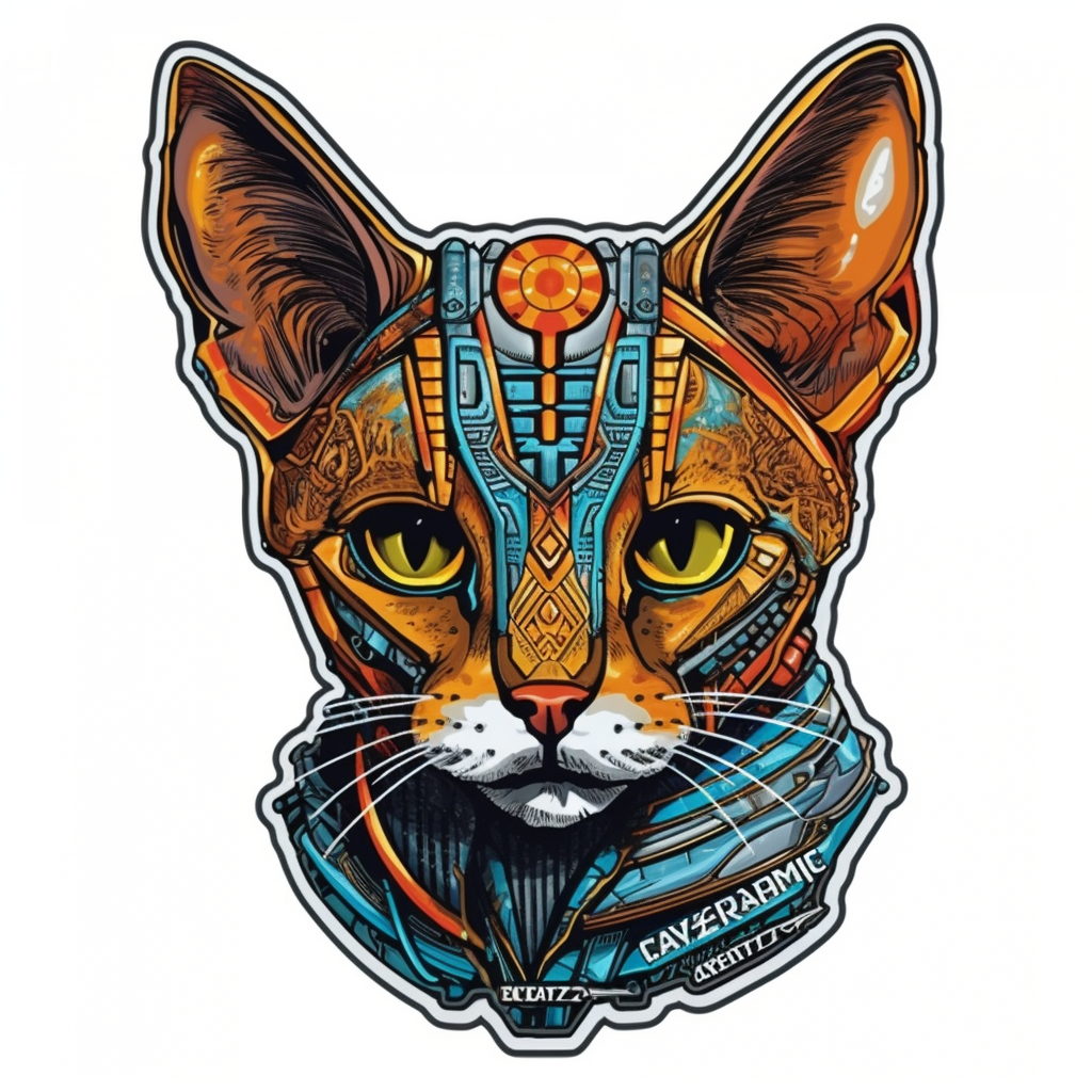Abyssinian Cat Vinyl Decal Sticker for Car, Laptop, Tumbler and more # 1967