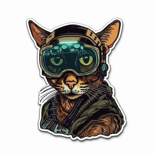 Abyssinian Cat Vinyl Decal Sticker for Car, Laptop, Tumbler and more # 002333