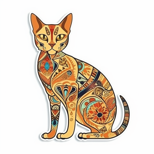 Abyssinian Cat Vinyl Decal Sticker for Car, Laptop, Tumbler and more # 1978