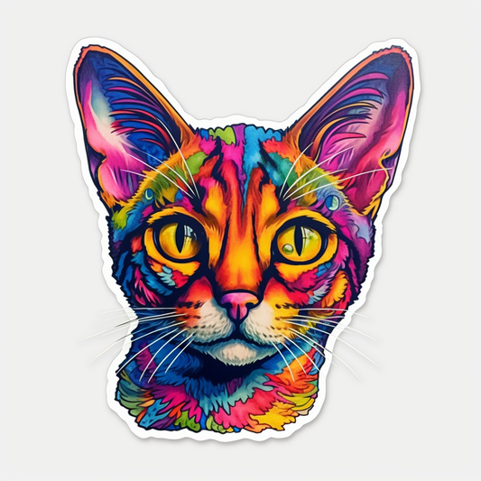 Abyssinian Cat Vinyl Decal Sticker for Car, Laptop, Tumbler and more # 002380