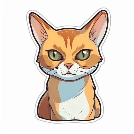 Abyssinian Cat Vinyl Decal Sticker for Car, Laptop, Tumbler and more # 002271