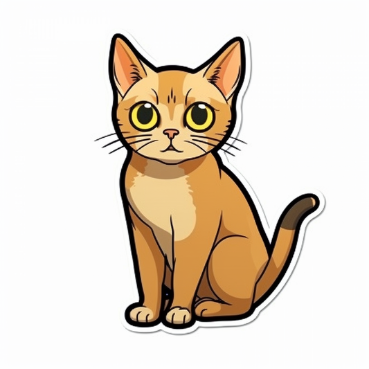 Abyssinian Cat Vinyl Decal Sticker for Car, Laptop, Tumbler and more # 002188