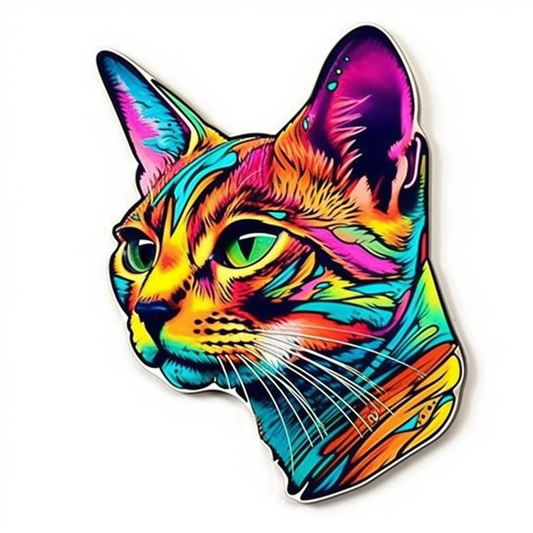 Abyssinian Cat Vinyl Decal Sticker for Car, Laptop, Tumbler and more # 1979