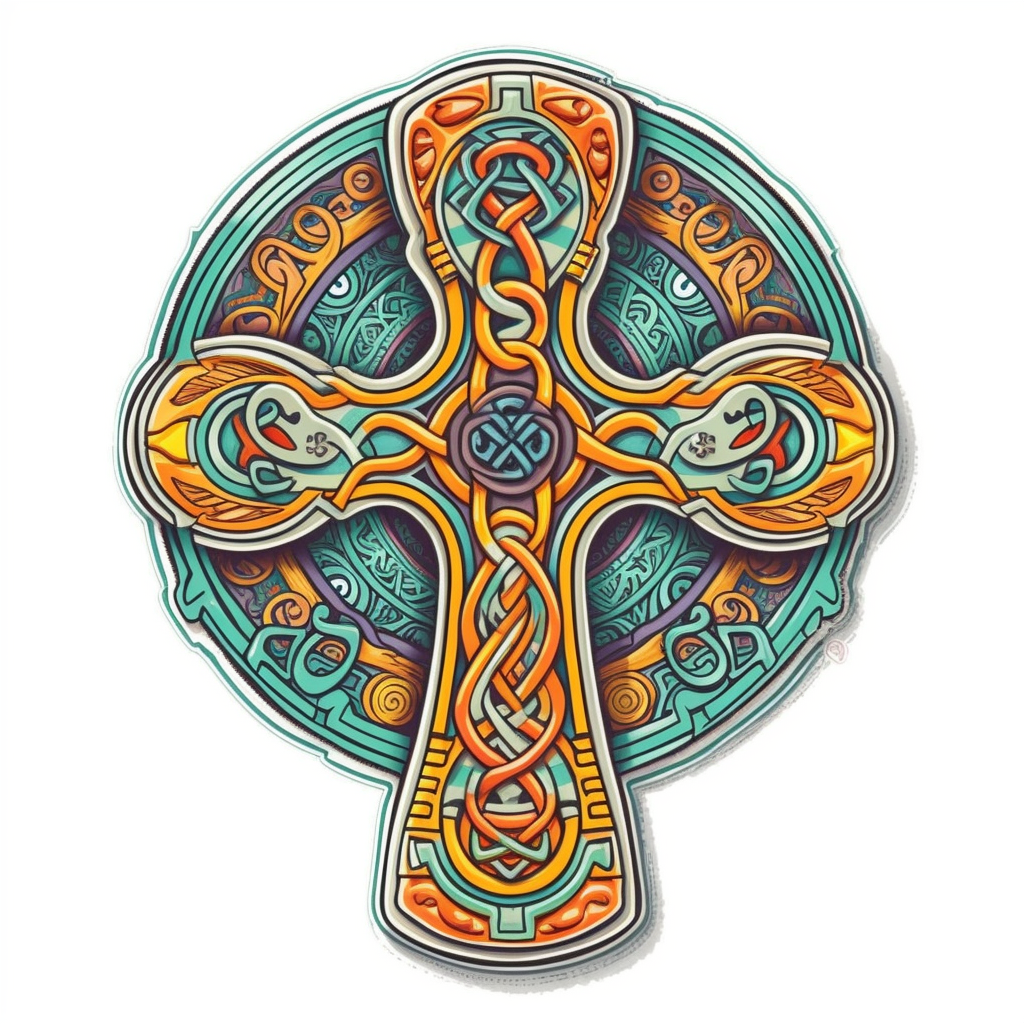 Celtic Cross Vinyl Decal Sticker for Car, Laptop, Tumbler and more # 007883