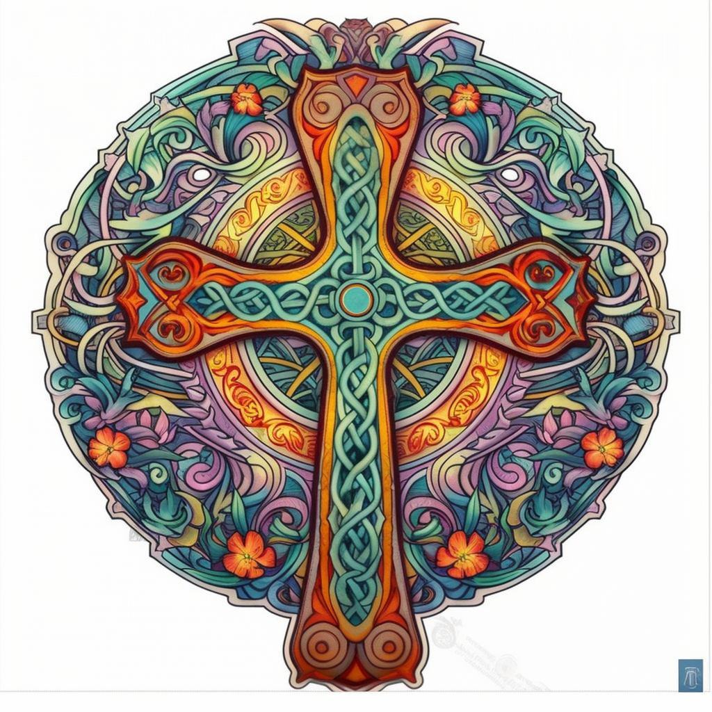 Celtic Cross Vinyl Decal Sticker for Car, Laptop, Tumbler and more # 007860