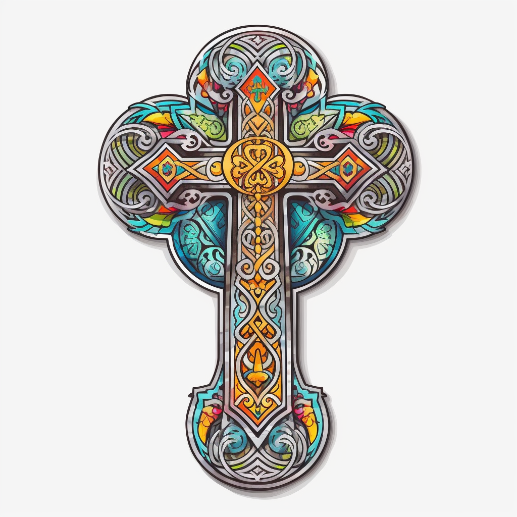 Celtic Cross Vinyl Decal Sticker for Car, Laptop, Tumbler and more # 007874