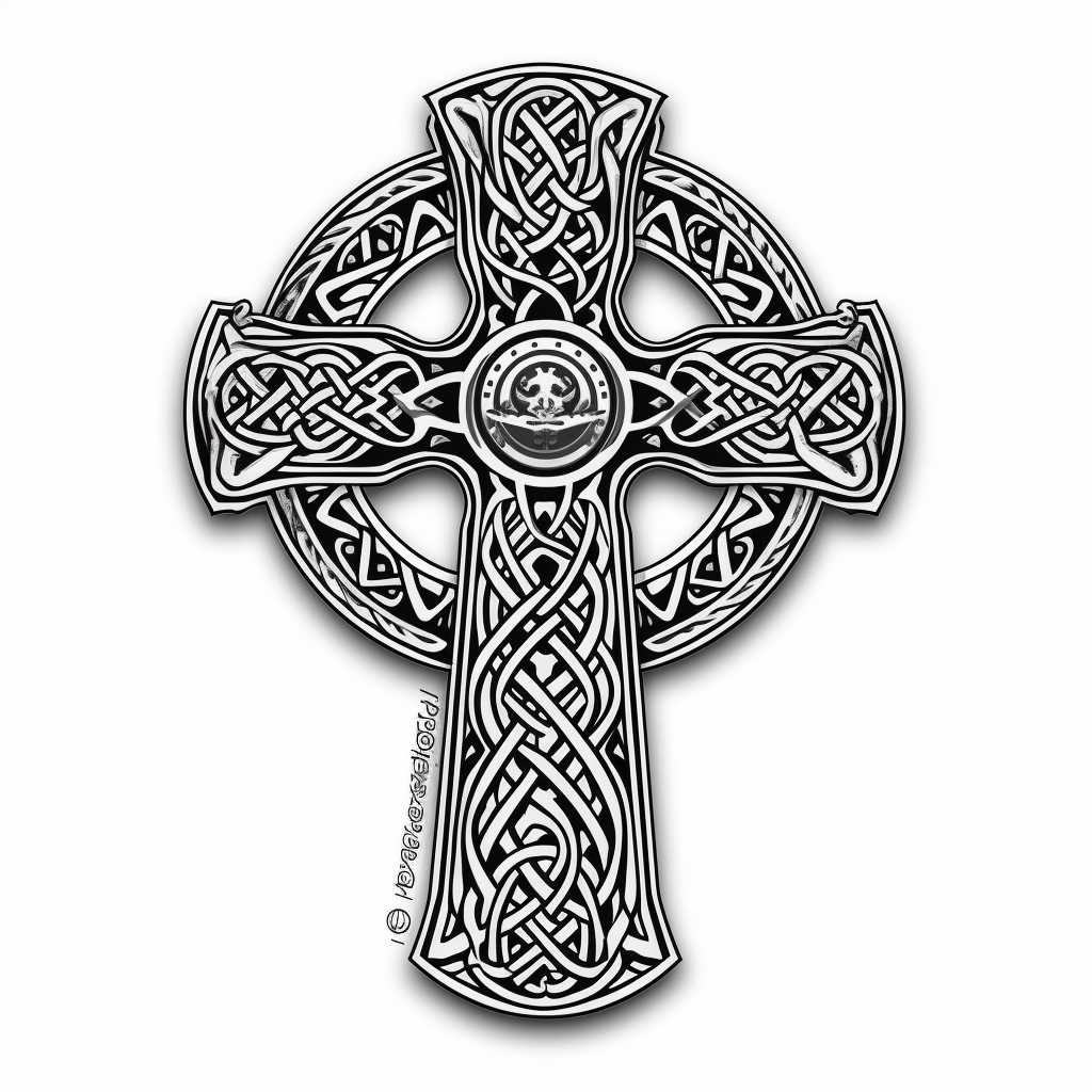 Celtic Cross Vinyl Decal Sticker for Car, Laptop, Tumbler and more # 007869