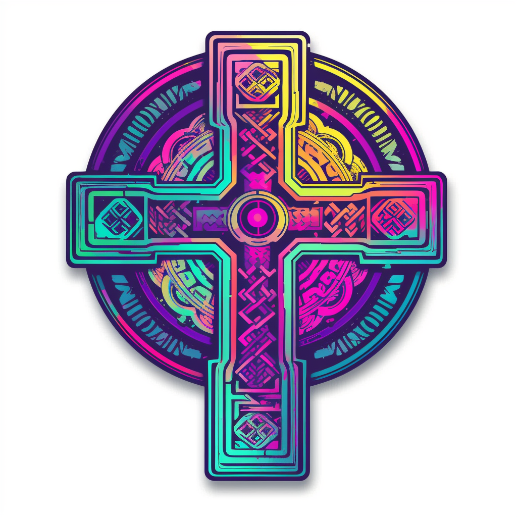 Celtic Cross Vinyl Decal Sticker for Car, Laptop, Tumbler and more # 007903