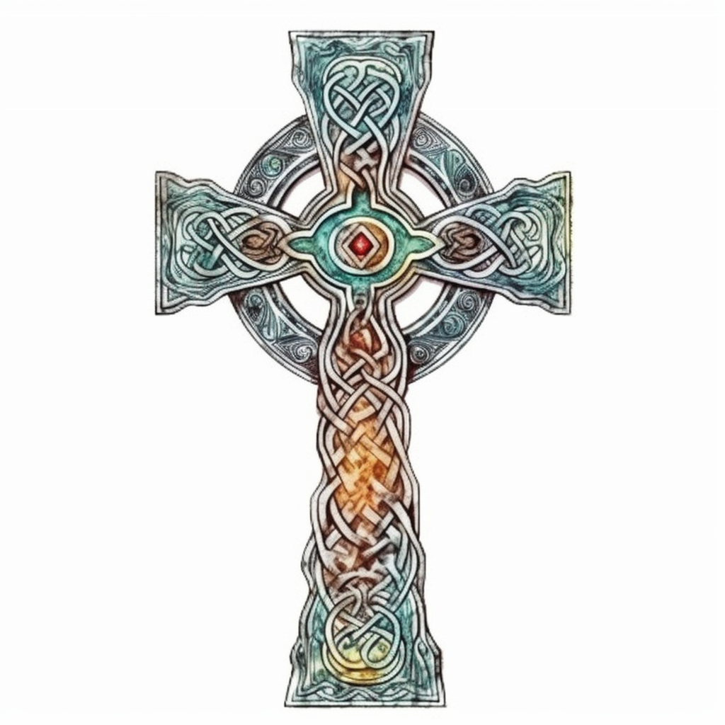 Celtic Cross Vinyl Decal Sticker for Car, Laptop, Tumbler and more # 007892