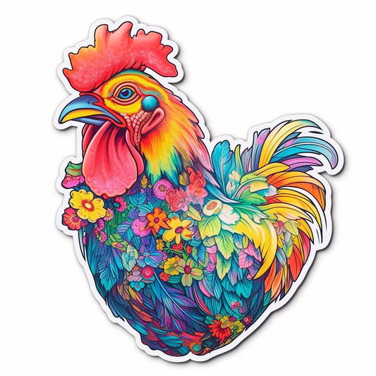 Chicken Vinyl Decal Sticker for Car, Laptop, Tumbler and more # 006581