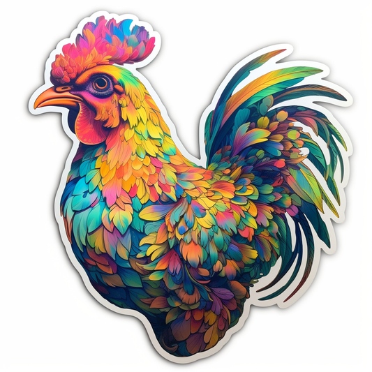 Chicken Vinyl Decal Sticker for Car, Laptop, Tumbler and more # 006583