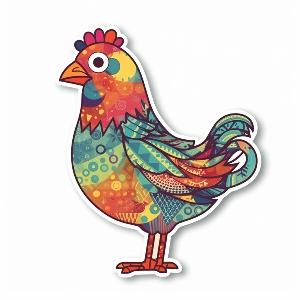 Chicken Vinyl Decal Sticker for Car, Laptop, Tumbler and more # 006573