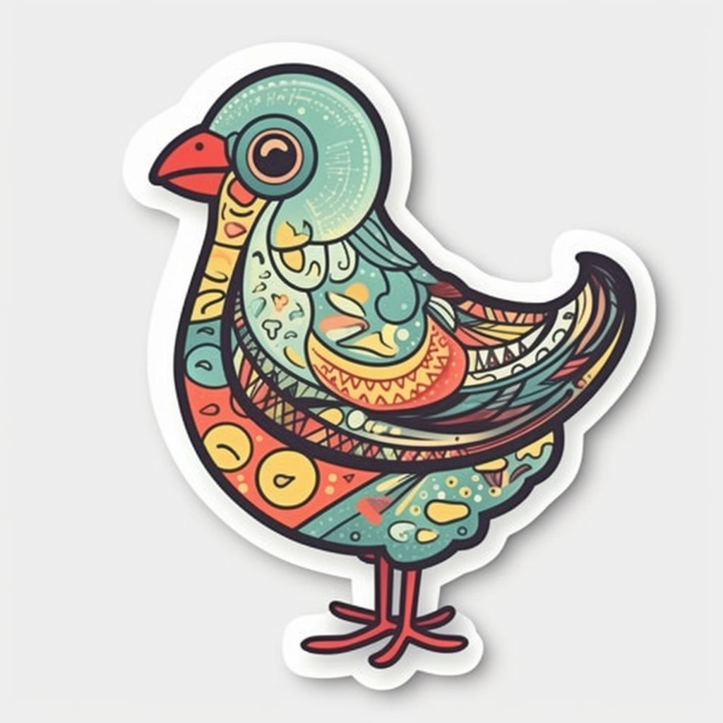 Chicken Vinyl Decal Sticker for Car, Laptop, Tumbler and more # 006582