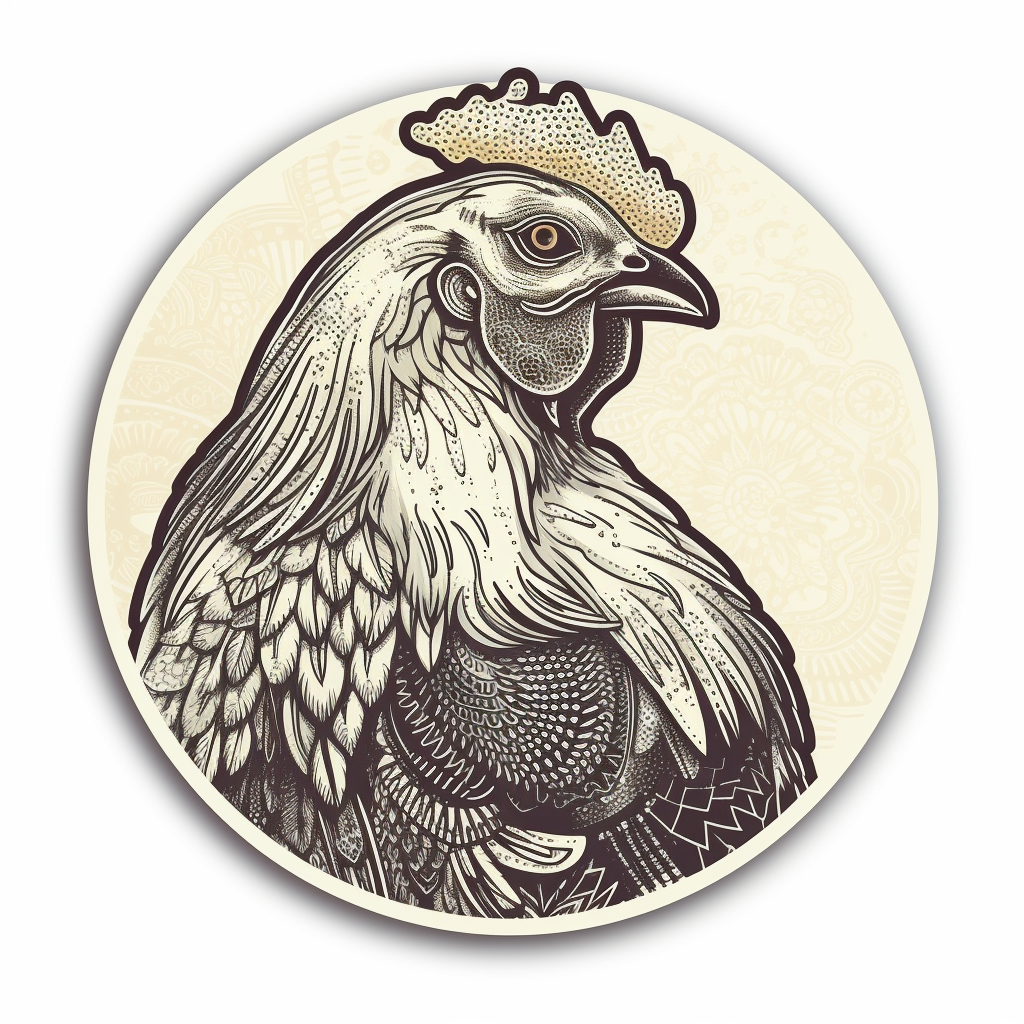 Chicken Vinyl Decal Sticker for Car, Laptop, Tumbler and more # 006577
