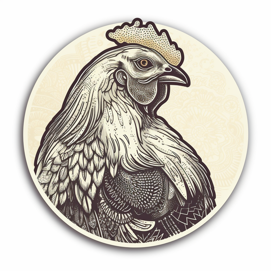 Chicken Vinyl Decal Sticker for Car, Laptop, Tumbler and more # 006577