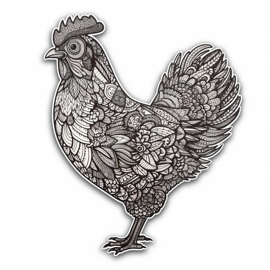 Chicken Vinyl Decal Sticker for Car, Laptop, Tumbler and more # 006580