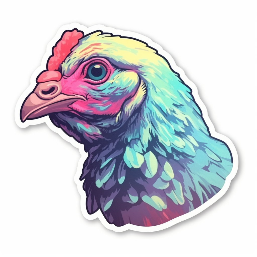 Chicken Vinyl Decal Sticker for Car, Laptop, Tumbler and more # 006524