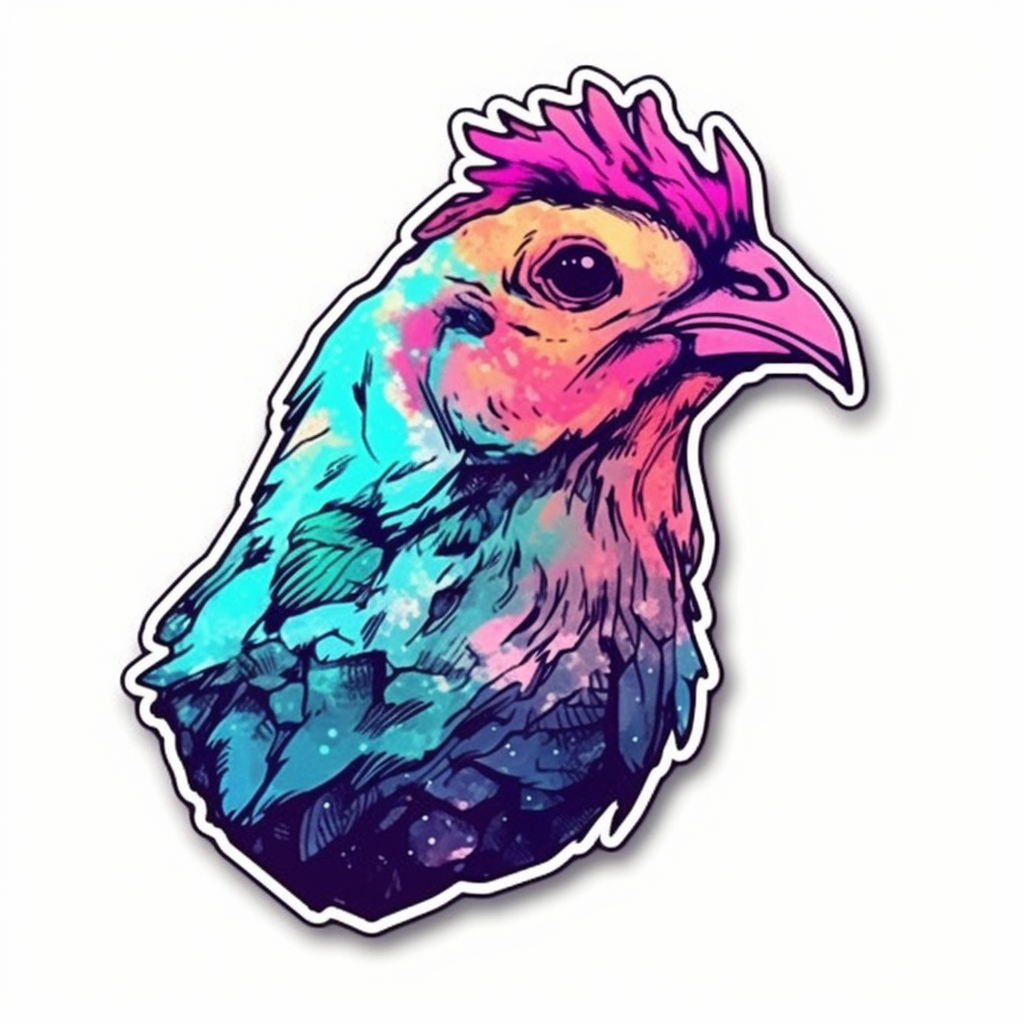 Chicken Vinyl Decal Sticker for Car, Laptop, Tumbler and more # 006529
